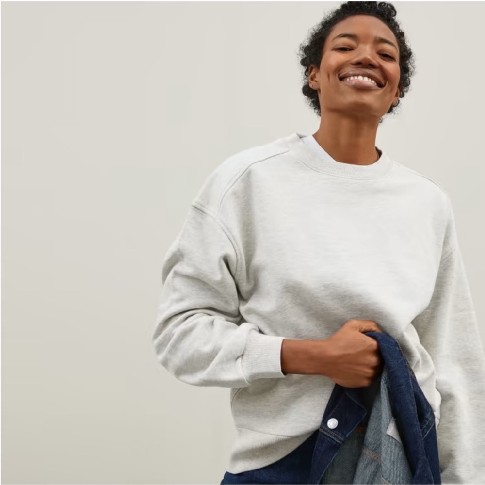 Everlane | Track Crew Sweatshirt, Heather Gray